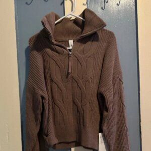 Lululemon Cable Knit Oversized Half Zip